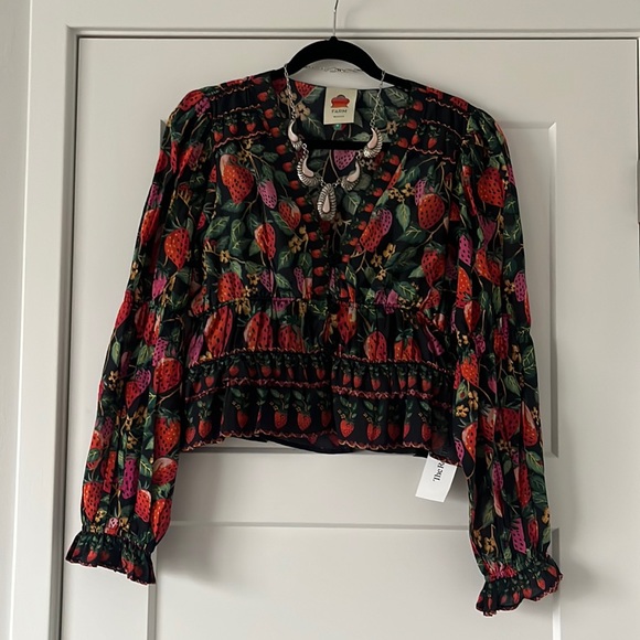 Farm Rio peplum top size M - Picture 1 of 4